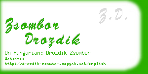 zsombor drozdik business card